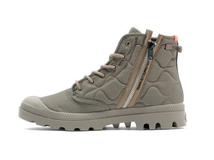 PALLADIUM PAMPA REQUILTED Military Olive Men Boots PALLADIUM PAMPA REQUILTED Military Olive Men Boots