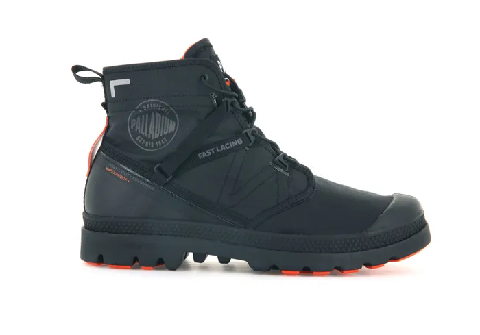 PALLADIUM PAMPA TRAVEL LITE WATERPROOF Blackblack Kids Boots