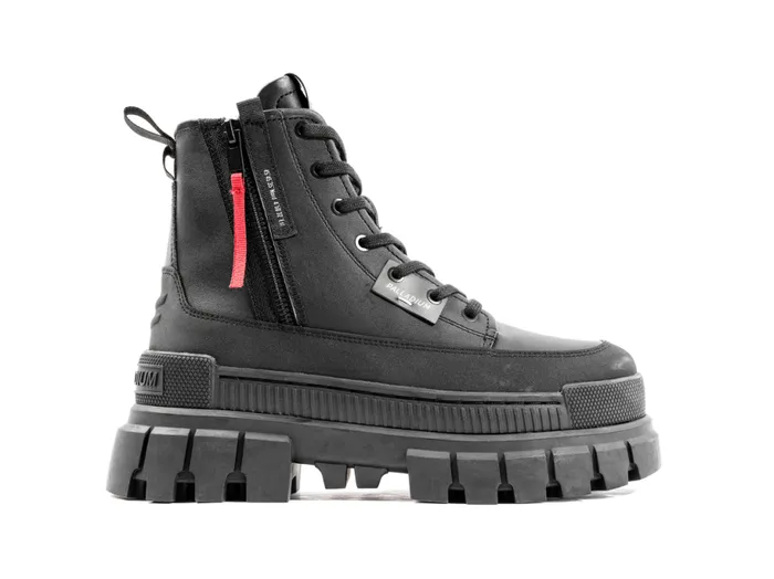 PALLADIUM REVOLT BOOT ZIP LEATHER Blackblack Women Boots
