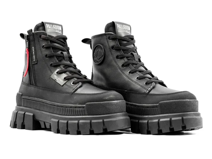 PALLADIUM REVOLT BOOT ZIP LEATHER Blackblack Women Boots PALLADIUM REVOLT BOOT ZIP LEATHER Blackblack Women Boots