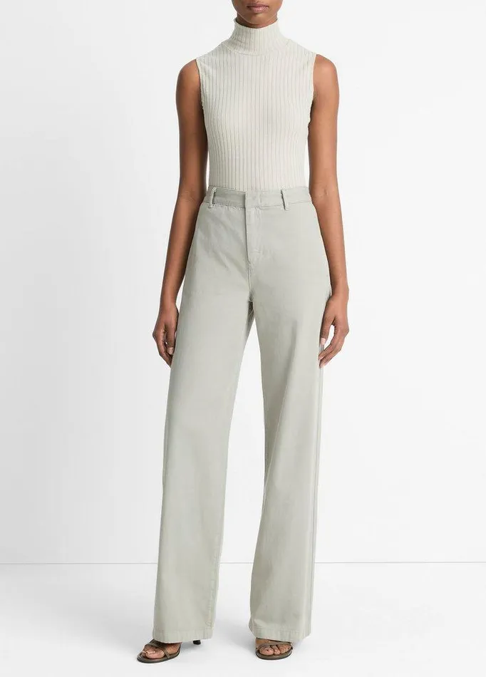 Pants and Shorts Women Vince Cotton LowRise WideLeg Pant Sage Mist