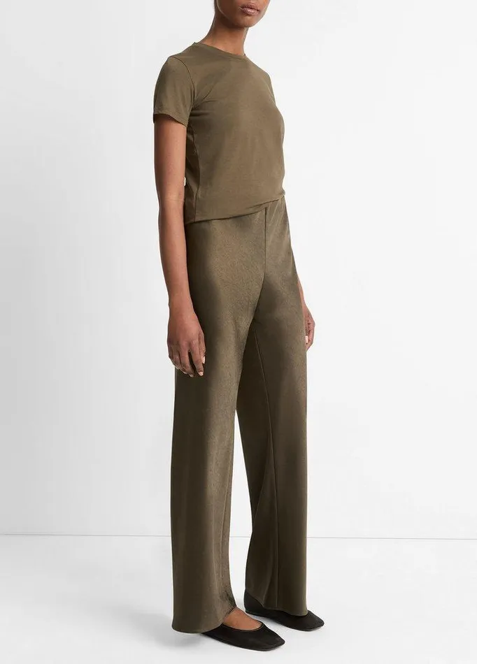 Pants and Shorts Women Vince Fluid Satin Bias Pant Vine Pants and Shorts Women Vince Fluid Satin Bias Pant Vine