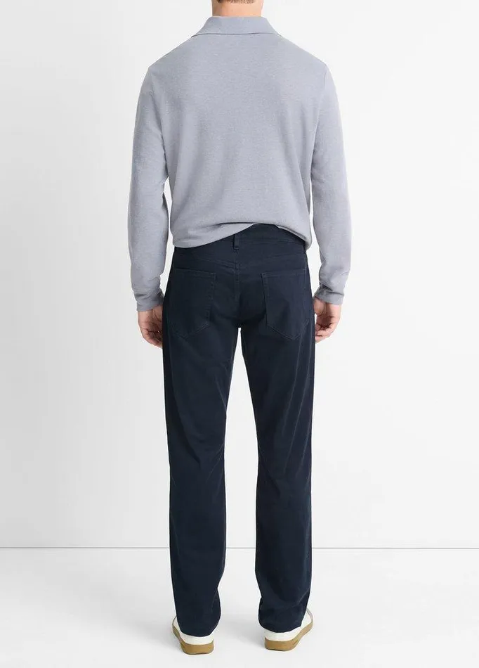 Pants Men Vince Dylan Slim 5Pocket Peached StretchCotton Pant Coastal Blue