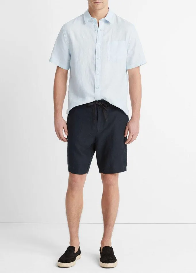 Pants Men Vince Lightweight Hemp Short Coastal Blue