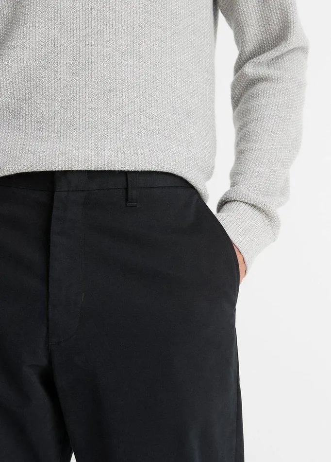 Pants Men Vince Louie Relaxed StretchCotton Pant Black