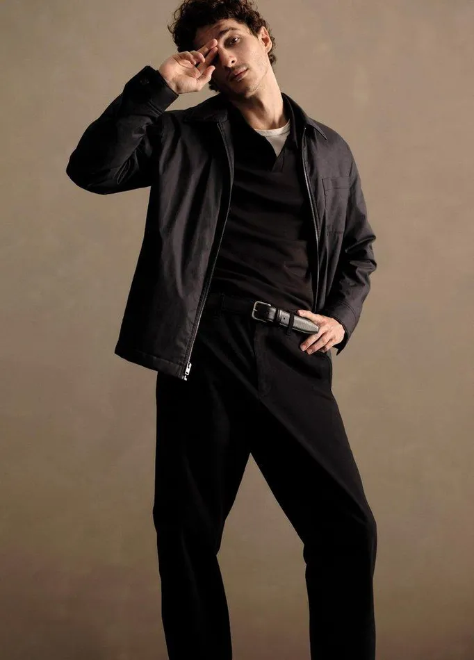 Pants Men Vince Louie Relaxed StretchCotton Pant Black