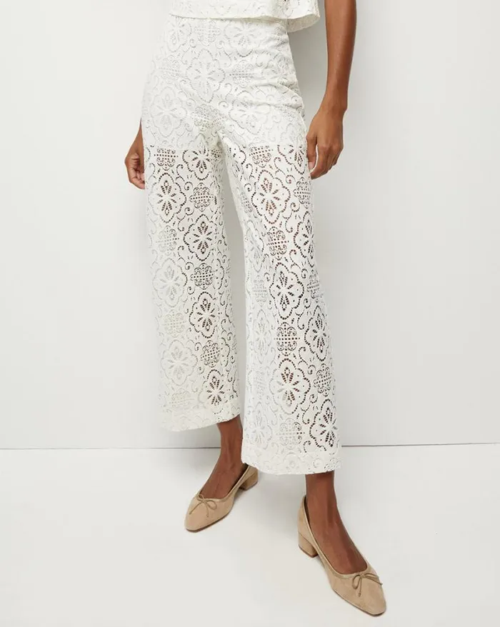 Pants Shop Veronica Beard Kehlani Lace Pant Offwhite
