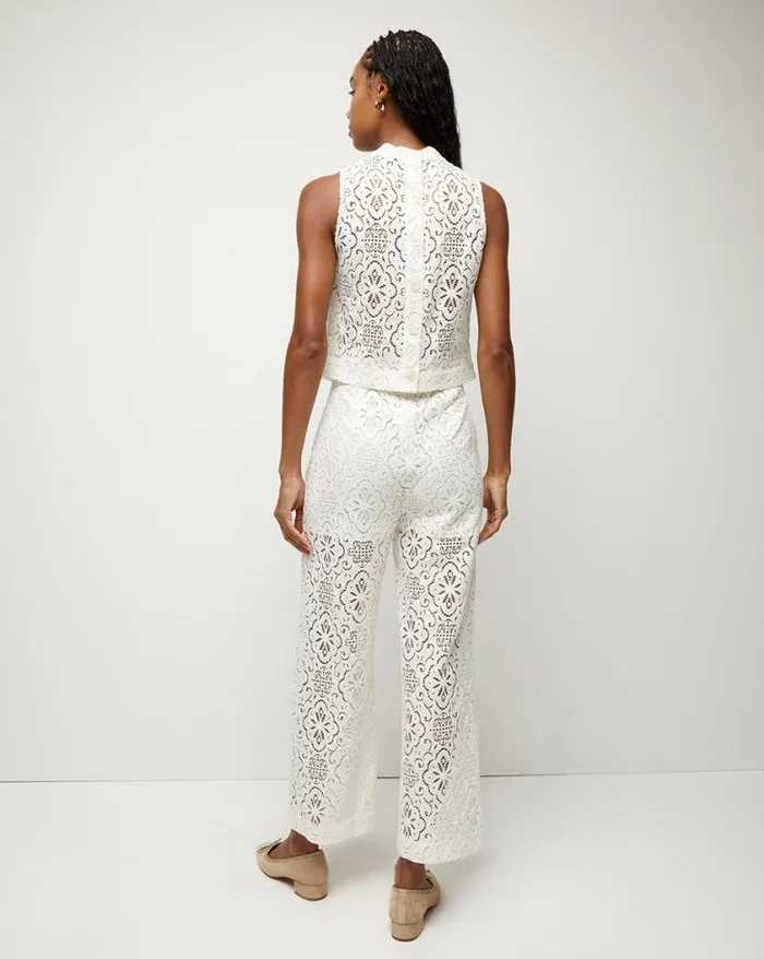 Pants Shop Veronica Beard Kehlani Lace Pant Offwhite