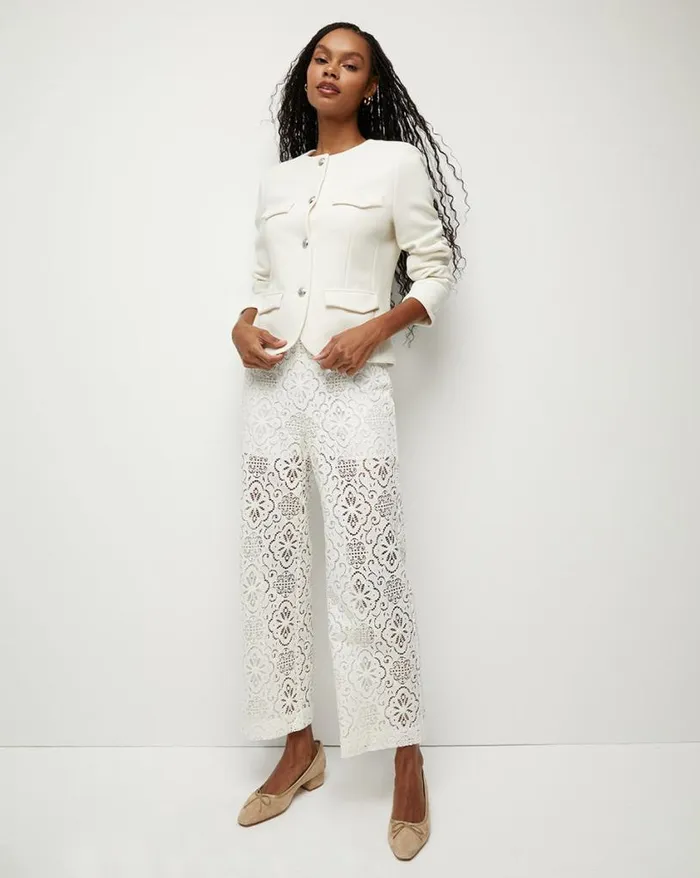 Pants Shop Veronica Beard Kehlani Lace Pant Offwhite