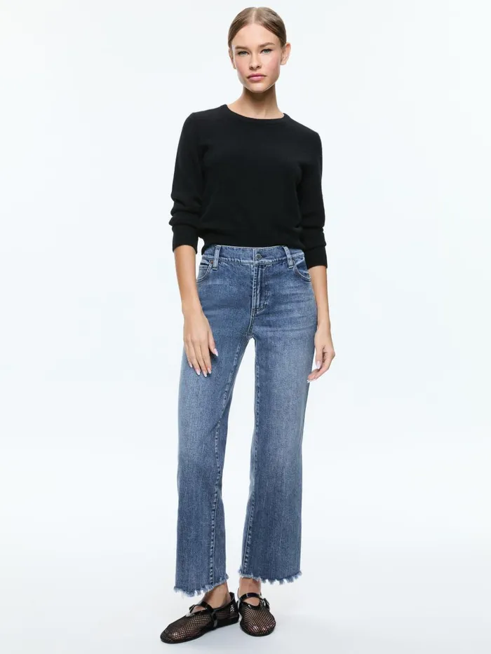 Pants Women Alice Olivia EMBER SLIM STRAIGHT JEAN Brooklyn Blue