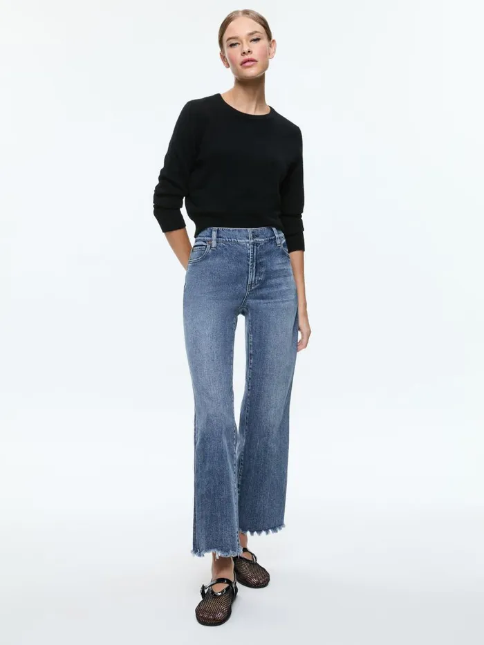 Pants Women Alice Olivia EMBER SLIM STRAIGHT JEAN Brooklyn Blue