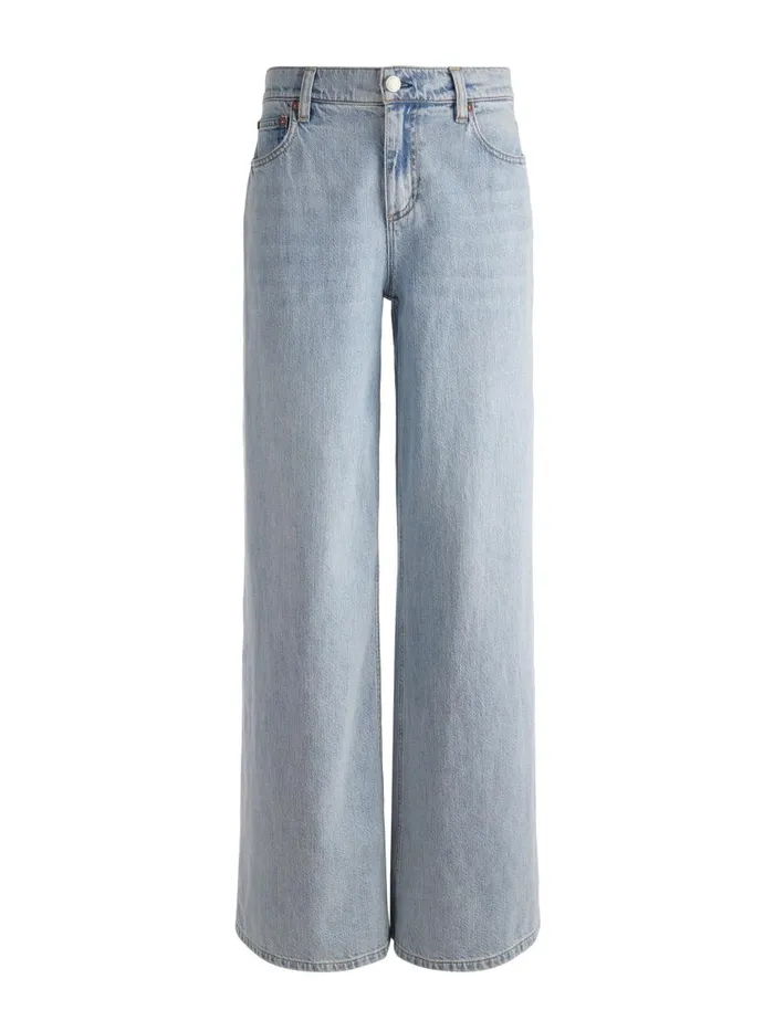 Pants Women Alice Olivia HARPER MID RISE SUPER BAGGY JEAN Rockstar Blue