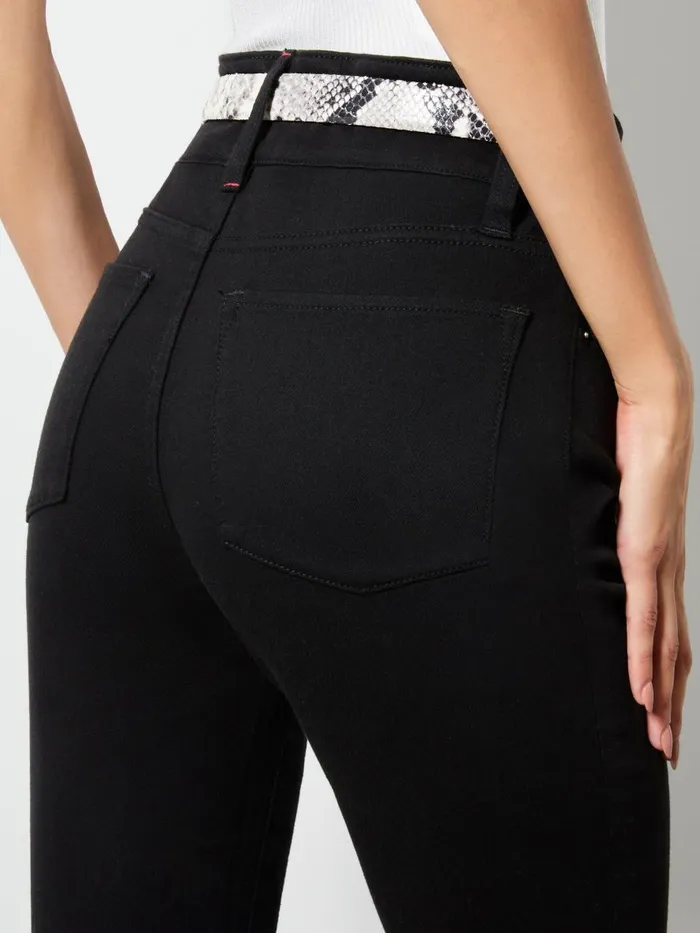 Pants Women Alice Olivia STACEY MID RISE BELL JEAN Black
