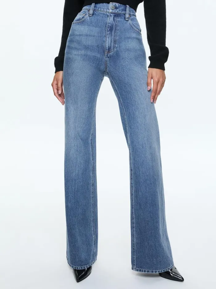 Pants Women Alice Olivia WEEZY FULL LENGTH JEAN Avery Blue