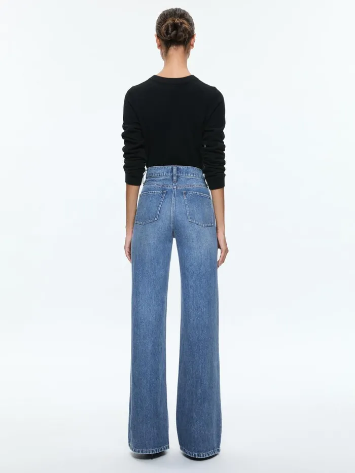 Pants Women Alice Olivia WEEZY FULL LENGTH JEAN Avery Blue