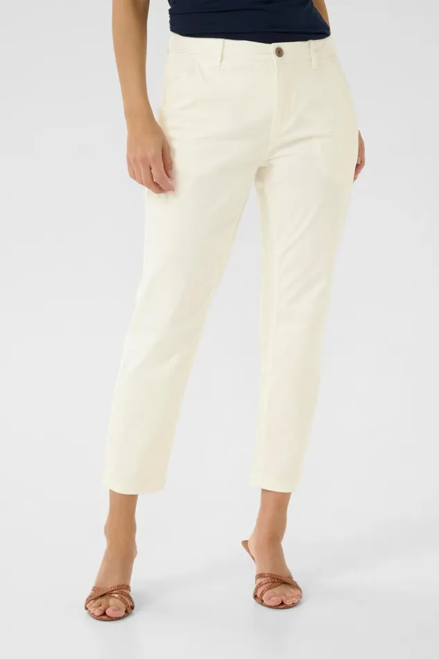Pants Women CULTURE CUbrita Trousers Spring Gardenia