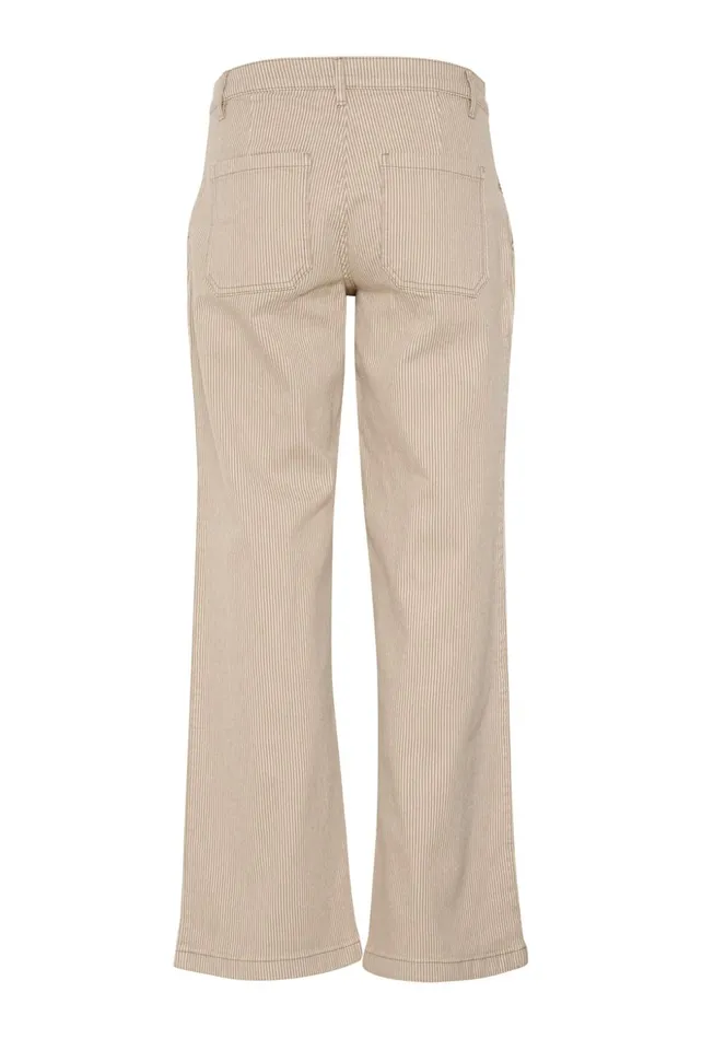 Pants Women CULTURE CUmilky Trousers Dunewhite Stripe