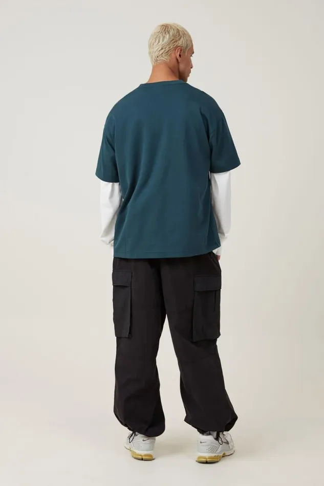 Parachute Super Baggy Pant Black Knee Panel Men Cotton On Pants Parachute Super Baggy Pant Black Knee Panel Men Cotton On Pants