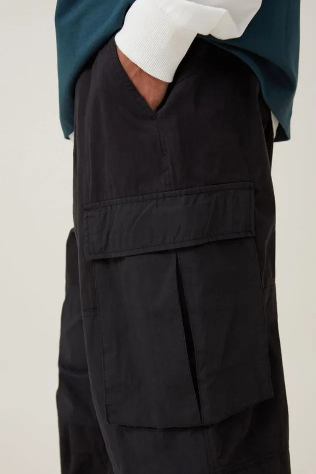 Parachute Super Baggy Pant Black Knee Panel Men Cotton On Pants Parachute Super Baggy Pant Black Knee Panel Men Cotton On Pants