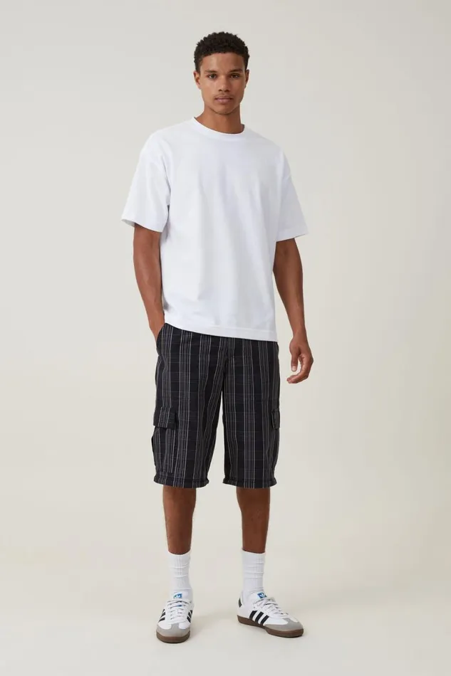 Parachute Zip Off Pant Black Check Men Cotton On Pants Parachute Zip Off Pant Black Check Men Cotton On Pants