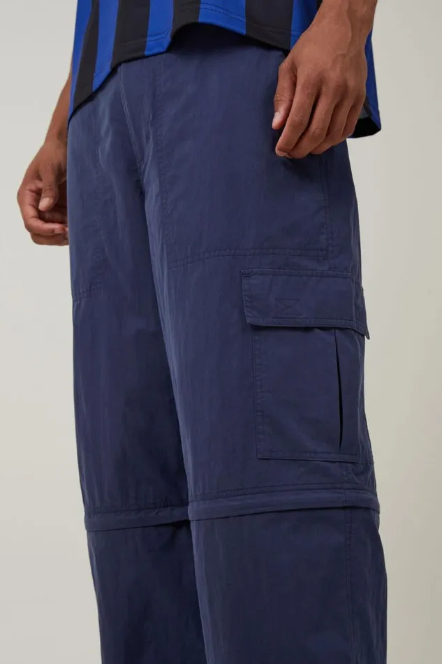 Parachute Zip Off Pant Workwear Navy Men Cotton On Pants Parachute Zip Off Pant Workwear Navy Men Cotton On Pants
