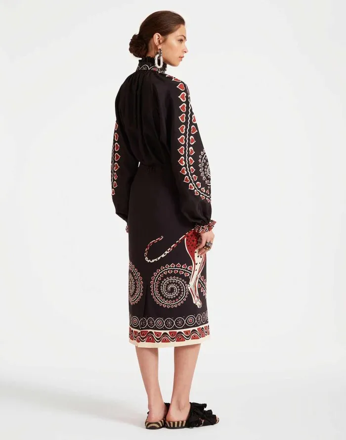 Pencil Skirt Gattopardo Place Black Women La Double J Skirts Pencil Skirt Gattopardo Place Black Women La Double J Skirts