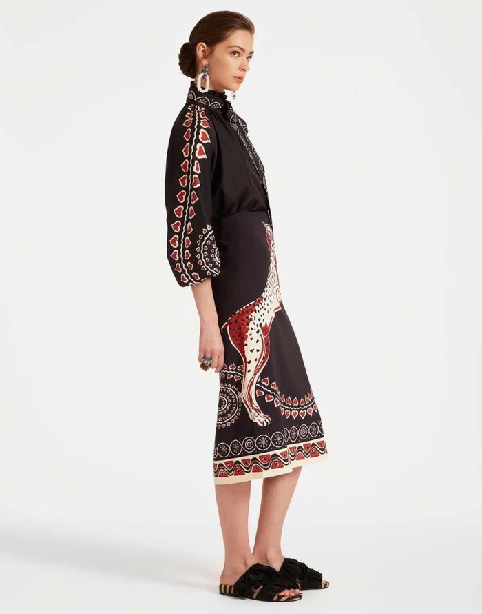 Pencil Skirt Gattopardo Place Black Women La Double J Skirts Pencil Skirt Gattopardo Place Black Women La Double J Skirts