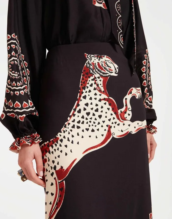 Pencil Skirt Gattopardo Place Black Women La Double J Skirts Pencil Skirt Gattopardo Place Black Women La Double J Skirts