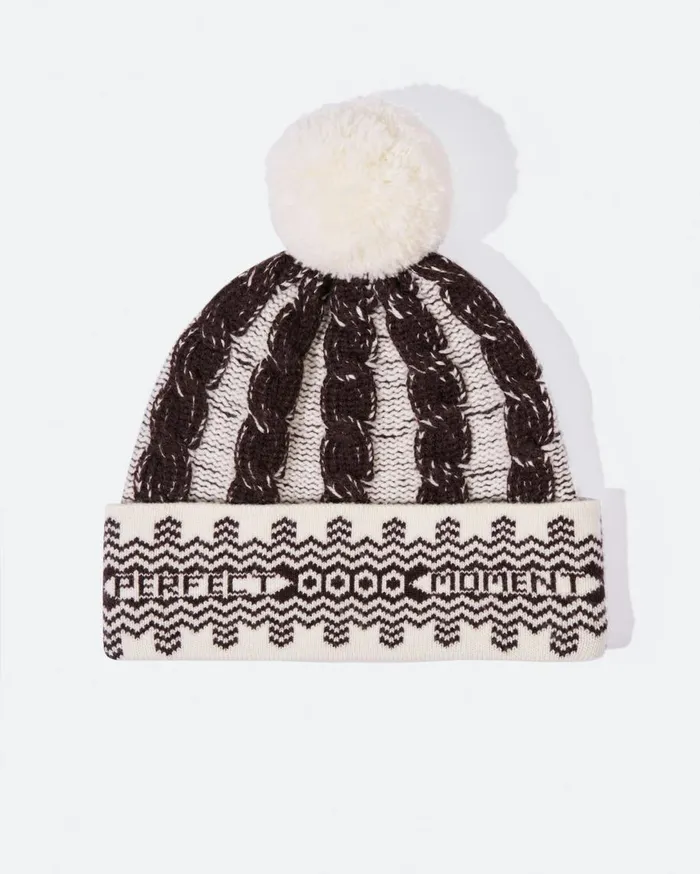 Perfect Moment Accessories Cable Knit Merino Wool Beanie White 8211 Women