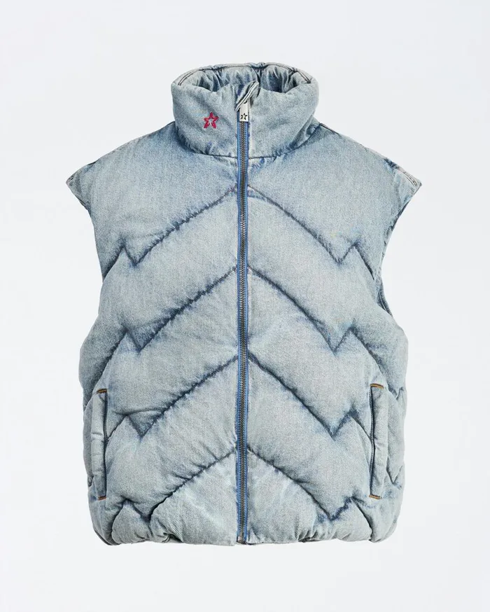 Perfect Moment Jackets Denim Vest Light Denim 8211 Women