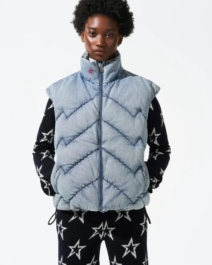 Perfect Moment Jackets Denim Vest Light Denim 8211 Women