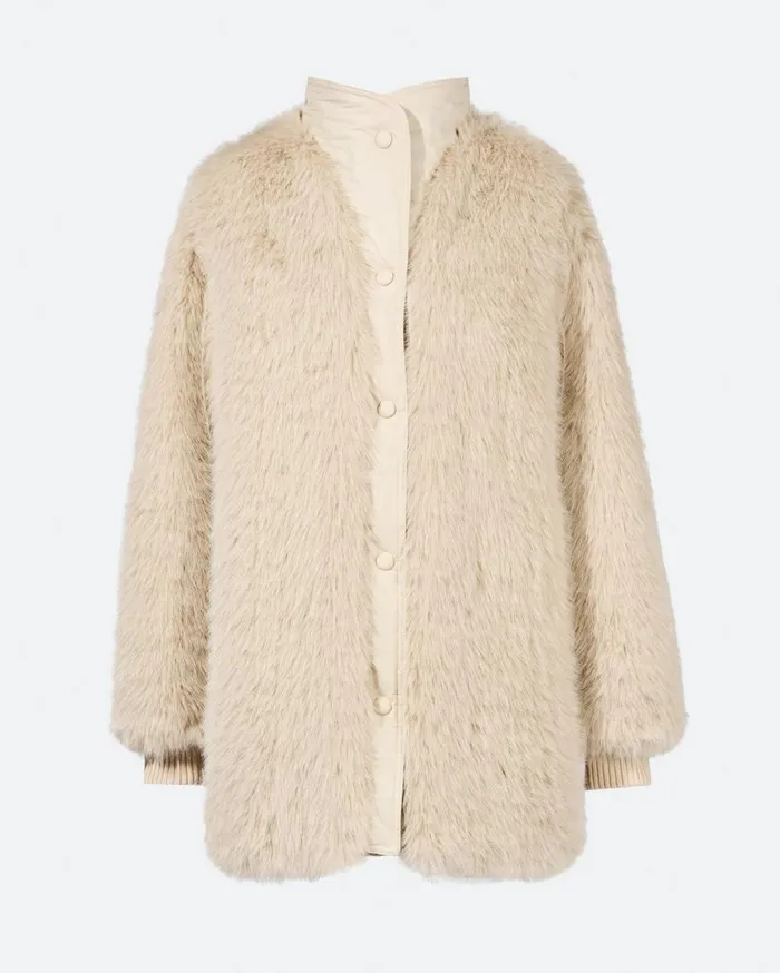 Perfect Moment Jackets Faux Fur Coat Cream Faux Fur 8211 Women