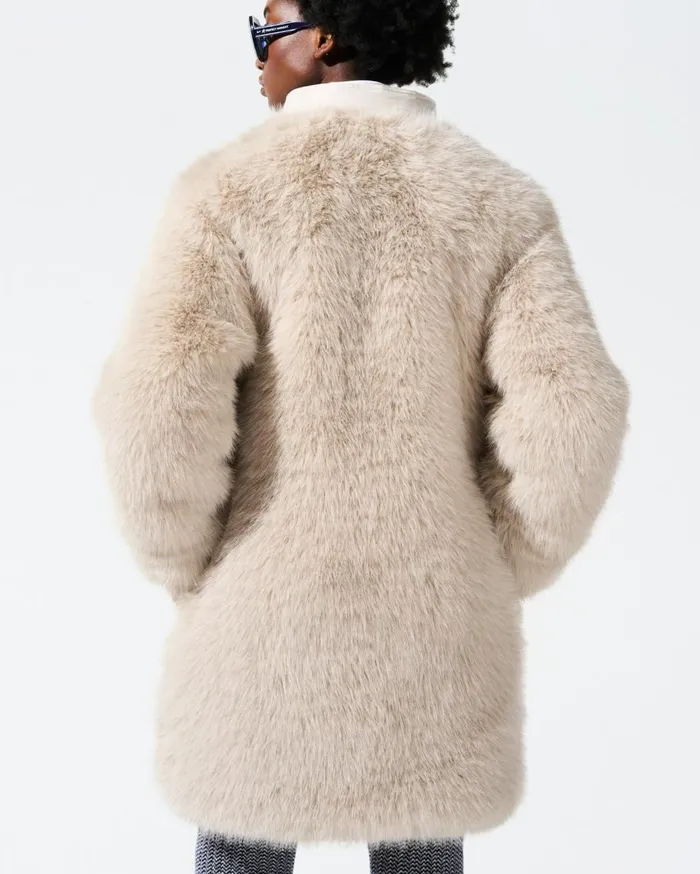Perfect Moment Jackets Faux Fur Coat Cream Faux Fur 8211 Women