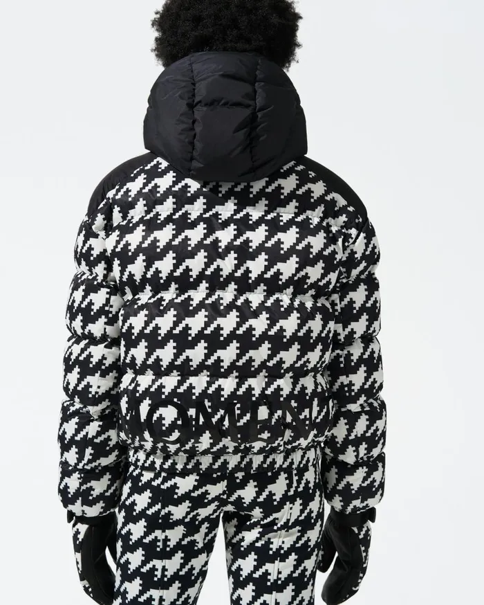Perfect Moment Jackets Houndstooth Moment Puffer Houndstooth 8211 Blacksnow White 8211 Women