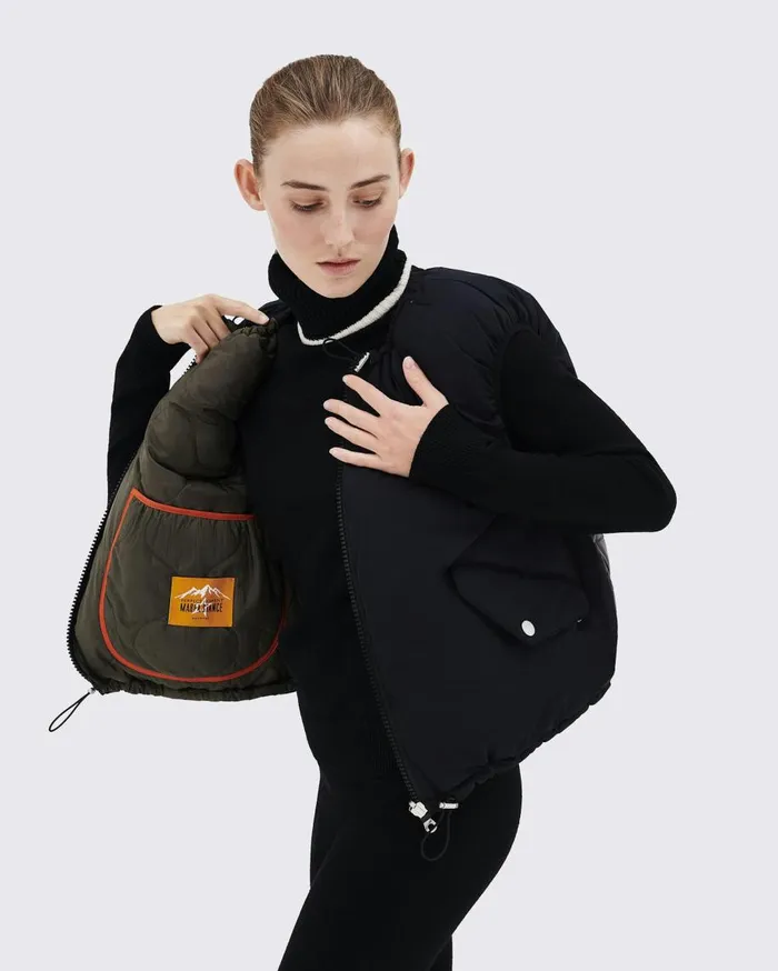 Perfect Moment Jackets PM X Marfa Stance Reversible Ski Vest Black 8211 Women