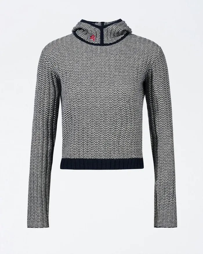 Perfect Moment Tops ZigZag Hoodie Navy 8211 Women