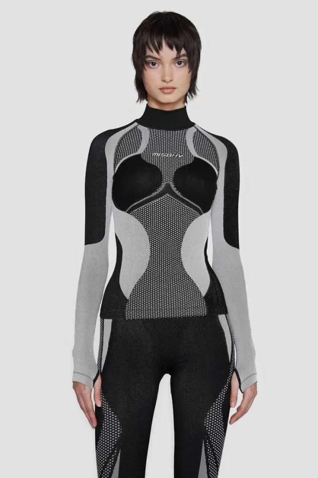 Performa Longsleeve Blackwhite Women MISBHV Tops