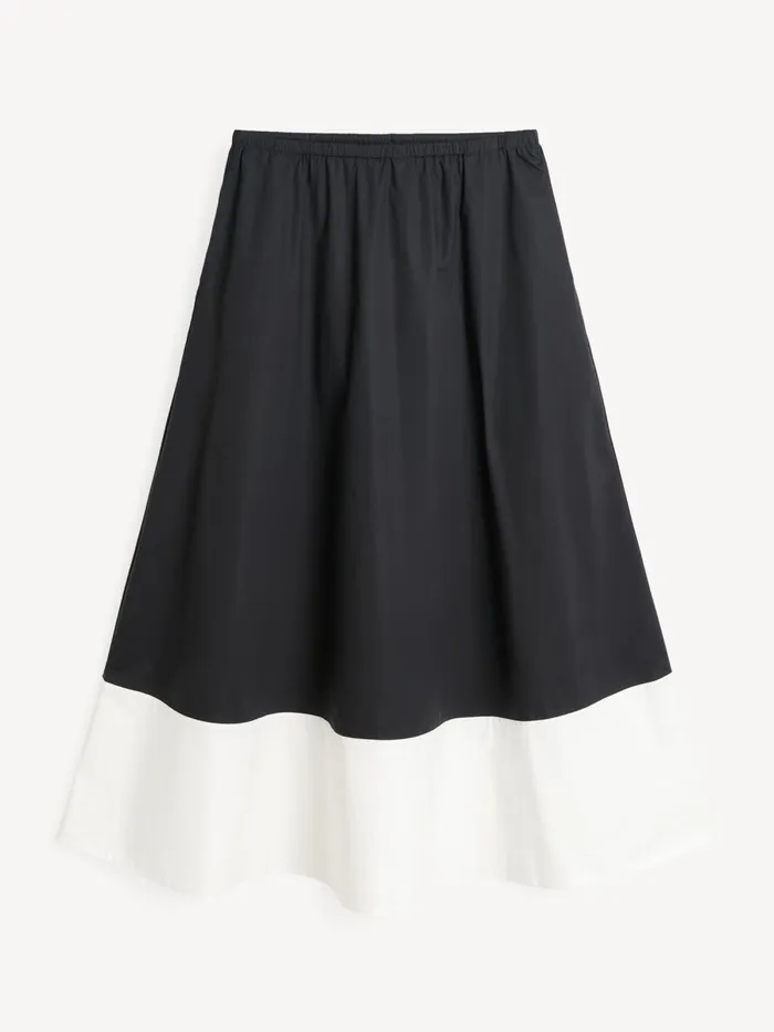 Pheobes Organic Cotton Skirt Block Stripe Black White Women By Malene Birger Skirts