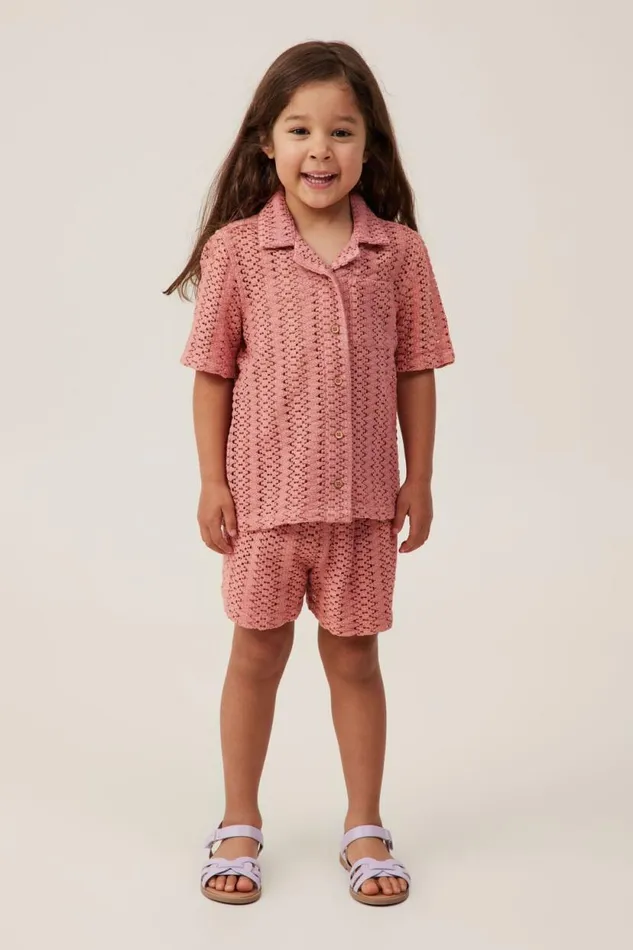 Phoebe Resort Shirt Clay Pigeon Girls Cotton On Tops and TShirts
