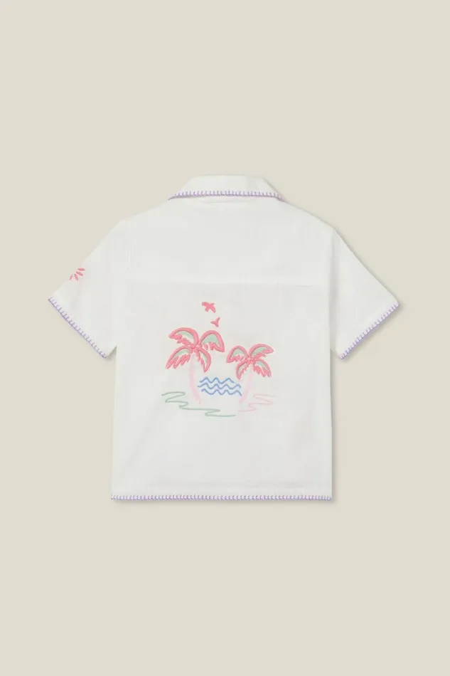 Phoebe Resort Shirt Vanillaseaside Embroideries Girls Cotton On Tops and TShirts