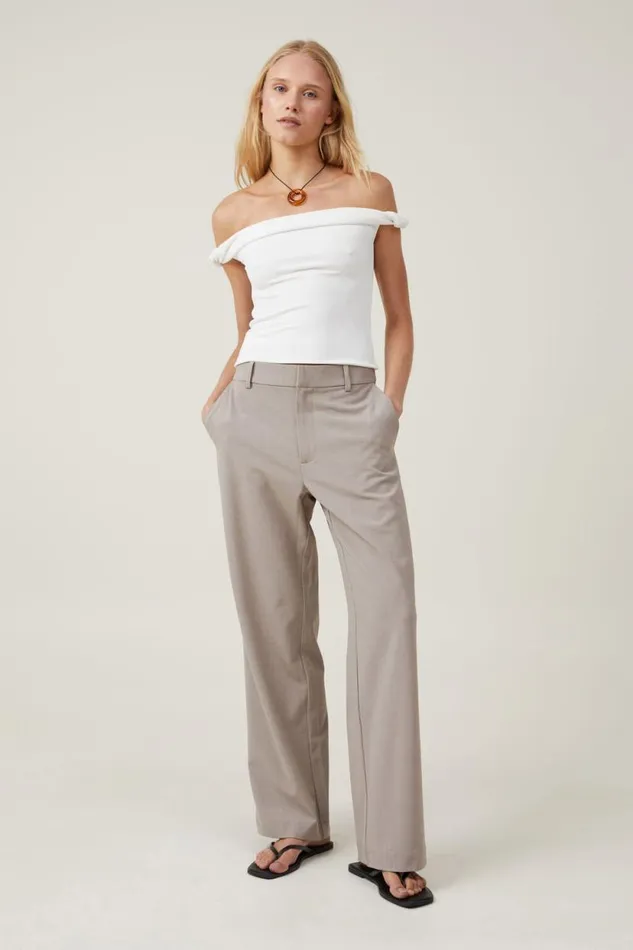 Phoebe Twist Short Sleeve Top Porcelain Women Cotton On Tops