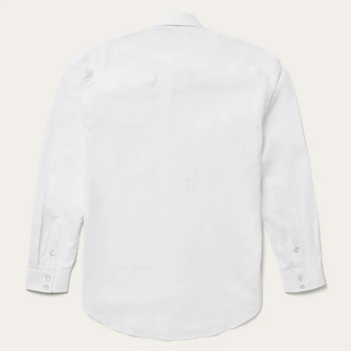 Pin Point Oxford Shirt White Men Stetson Western Shirts