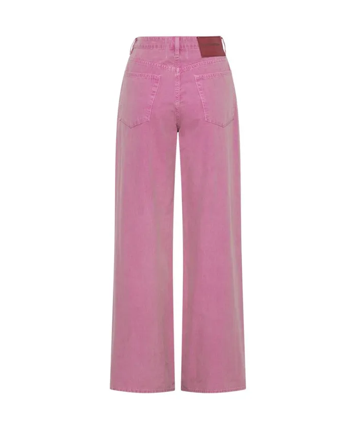 PINK FLAMBE CANVAS JACKSON MID WAIST WIDE LEG PANT Women One Teaspoon Bottoms PINK FLAMBE CANVAS JACKSON MID WAIST WIDE LEG PANT Women One Teaspoon Bottoms