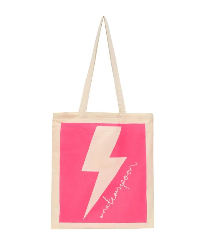 PINK LIGHTNING BOLT TOTE BAG Women One Teaspoon Bags PINK LIGHTNING BOLT TOTE BAG Women One Teaspoon Bags