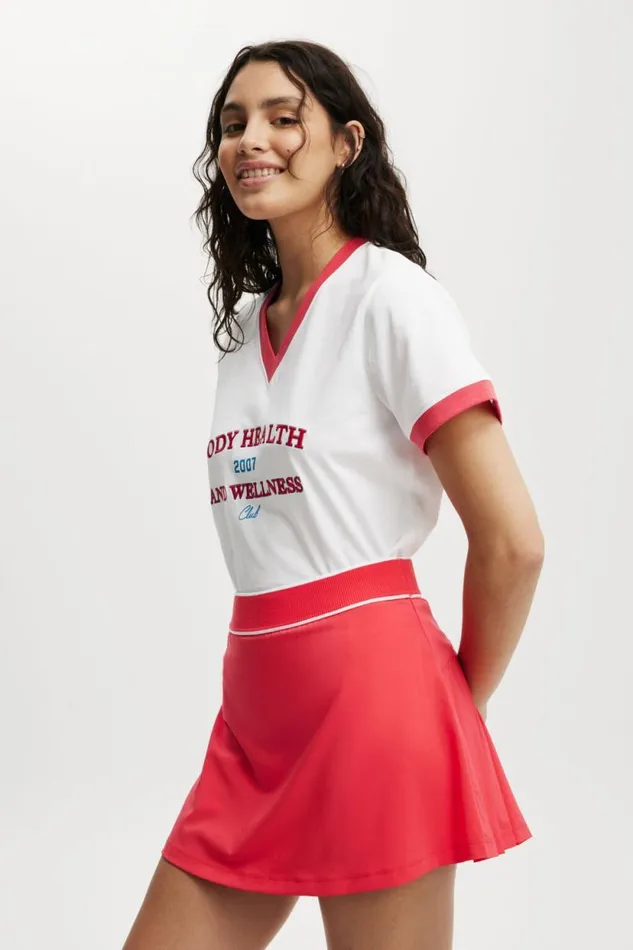 Pleated Ace Skirt Frenchie Red Women Cotton On Shorts and Skirts
