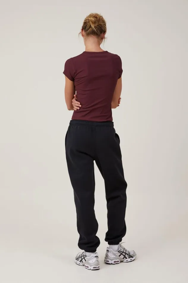 Plush Essential Gym Sweatpant Black Women Cotton On Pants