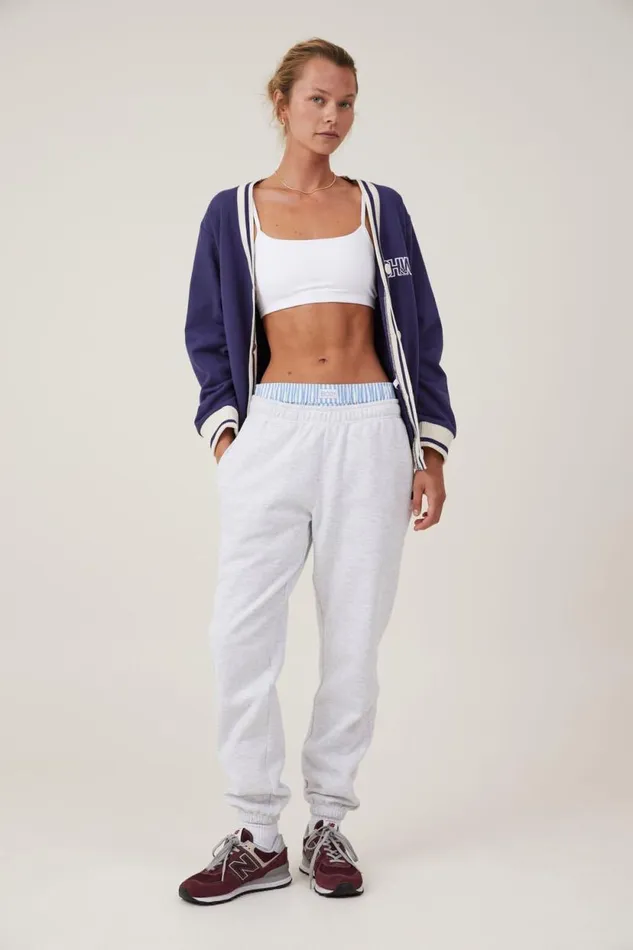 Plush Essential Gym Sweatpant Cloudy Grey Marle Women Cotton On Pants