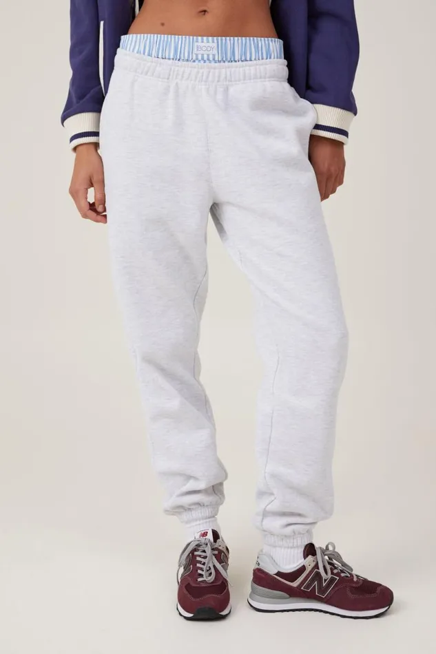 Plush Essential Gym Sweatpant Cloudy Grey Marle Women Cotton On Pants