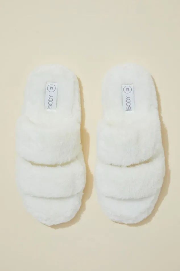 Plush Fur Slipper White Women Cotton On Loungewear Plush Fur Slipper White Women Cotton On Loungewear