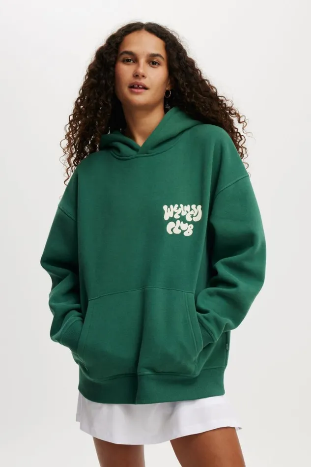 Plush Premium Graphic Hoodie Sporty Greenbhwc Wellness Club Women Cotton On Sweats and Hoodies Plush Premium Graphic Hoodie Sporty Greenbhwc Wellness Club Women Cotton On Sweats and Hoodies